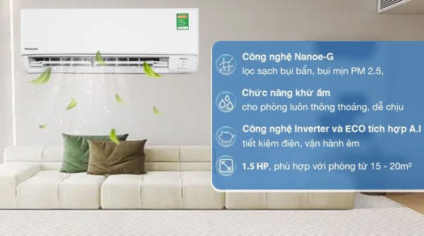 Điều hòa Panasonic 11900 BTU CUCS-PU12XKH-8M Inverter
