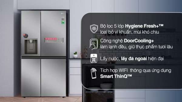 Tủ lạnh LG Inverter 635 lít Side By Side GR-D257JS