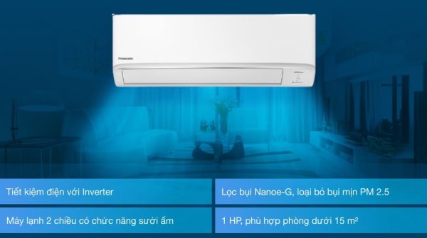 Điều hòa 2 chiều Panasonic 9040 BTU CUCS-YZ9WKH-8 Inverter