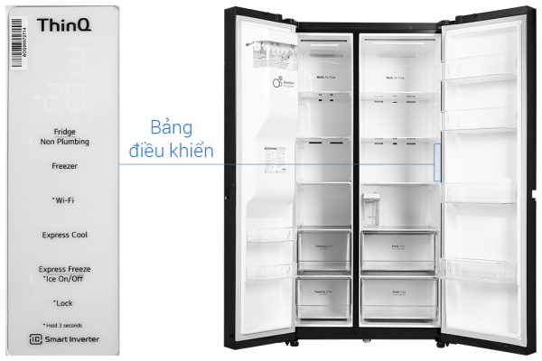 Tủ lạnh LG Inverter 635 lít Side By Side GR-D257WB