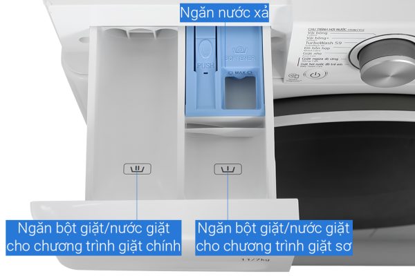 Máy giặt sấy LG giặt 11 kg - sấy 7 kg FV1411D4W AI DD Inverter