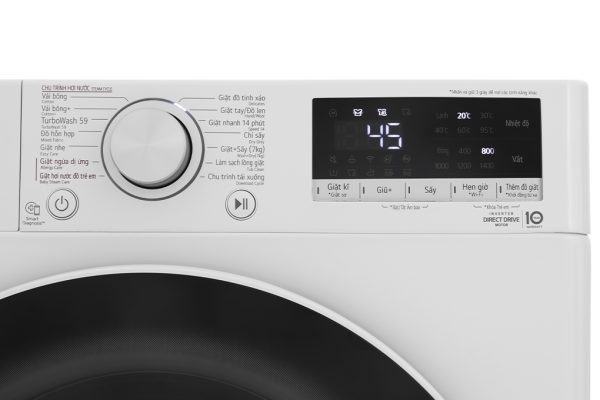 Máy giặt sấy LG giặt 11 kg - sấy 7 kg FV1411D4W AI DD Inverter