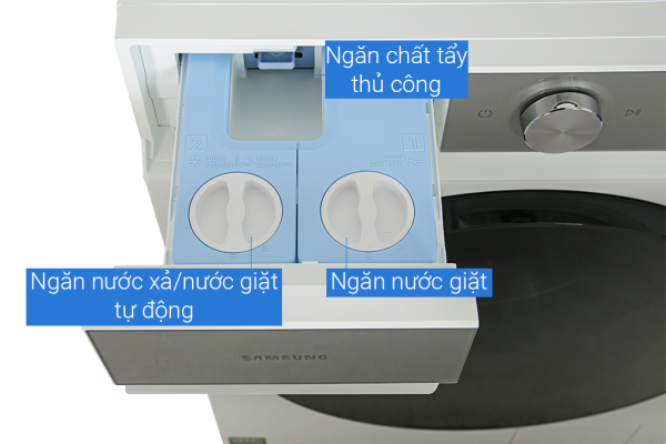 Máy giặt sấy Samsung giặt 12 kg - sấy 8 kg WD12BB944DGHSV Bespoke AI Inverter