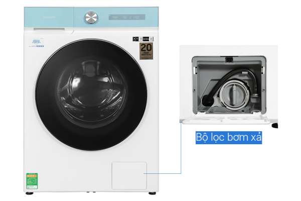 Máy giặt sấy Samsung giặt 14 kg - sấy 8 kg WD14BB944DGMSV Bespoke AI Inverter