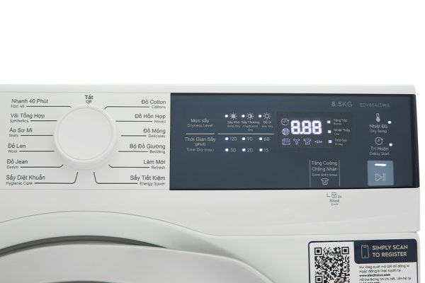 Máy sấy thông hơi Electrolux 8.5 kg EDV854J3WB UltimateCare