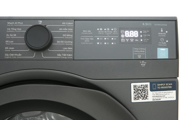 Máy sấy thông hơi Electrolux 8.5 kg EDV854N3SB UltimateCare