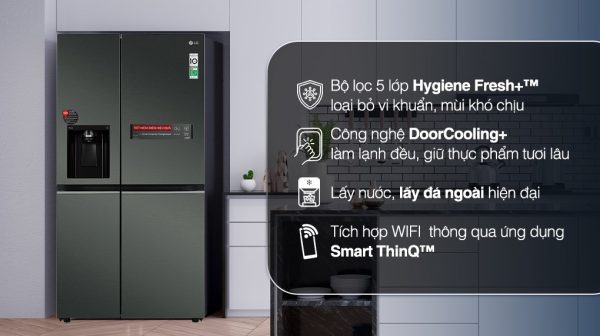 Tủ lạnh LG Inverter 635 lít Side By Side GR-D257MC
