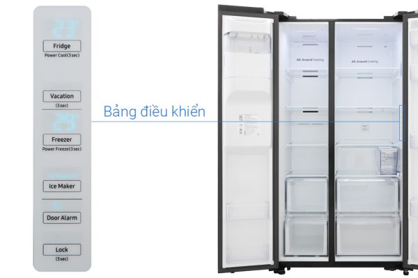 Tủ lạnh Samsung Inverter 635 lít Side By Side RS64R53012CSV