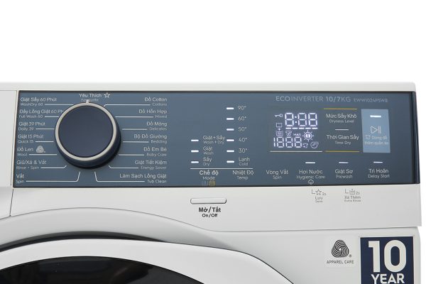 Máy giặt sấy Electrolux giặt 10 kg - sấy 7 kg EWW1024P5WB UltimateCare 500 Inverter