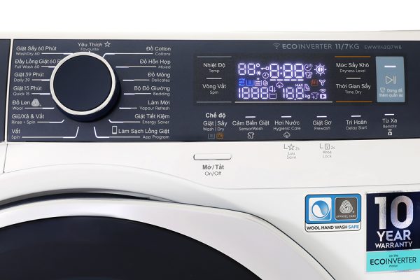 Máy giặt sấy Electrolux giặt 11 kg - sấy 7 kg EWW1142Q7WB  UltimateCare 700 Inverter