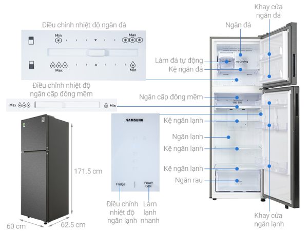 Tủ lạnh Samsung Inverter 305 lít RT31CG5424B1SV