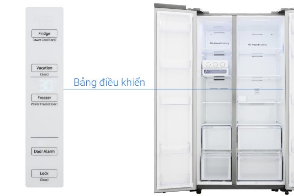 Tủ lạnh Samsung Inverter 655 lít Side By Side RS62R5001M9SV