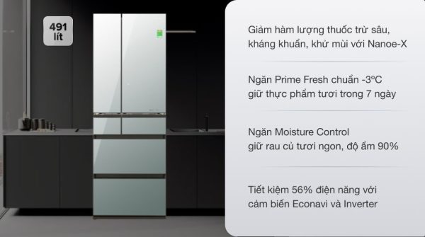 Tủ lạnh Panasonic NR-F503GT-X2  Inverter 491 lít Multi Door