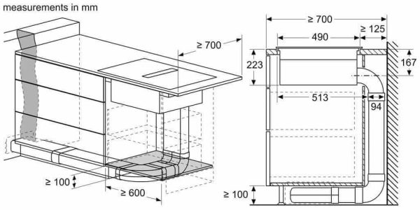 Bếp từ 4 vùng nấu lắp âm tích hợp hút mùi Bosch PVQ731F15E