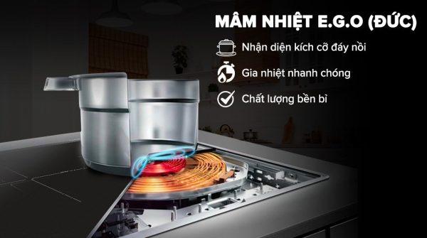 Bếp từ 3 vùng nấu lắp âm Bosch PID631BB1E