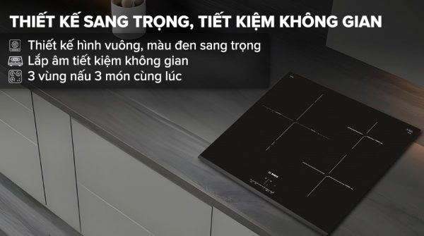 Bếp từ 3 vùng nấu lắp âm Bosch PID631BB1E