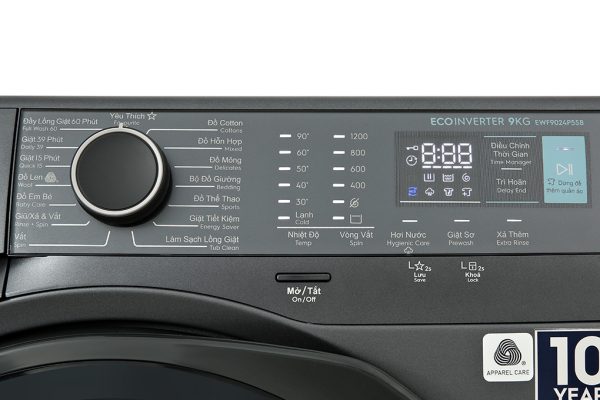 Máy giặt Electrolux 9 kg EWF9024P5SB UltimateCare 500 Inverter