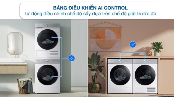 Máy sấy bơm nhiệt Samsung  9 kg DV90BB9440GHSV Bespoke AI