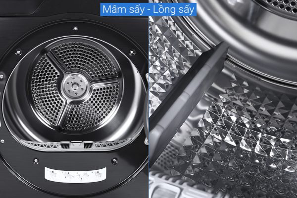 Máy sấy bơm nhiệt Samsung 9 Kg DV90T7240BBSV
