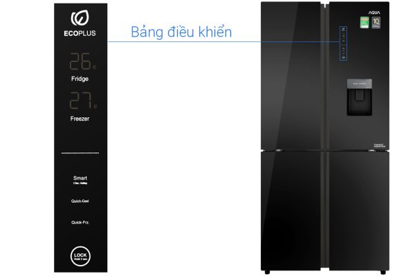 Tủ lạnh Aqua Inverter 456 lít Multi Door AQR-IGW525EM GB