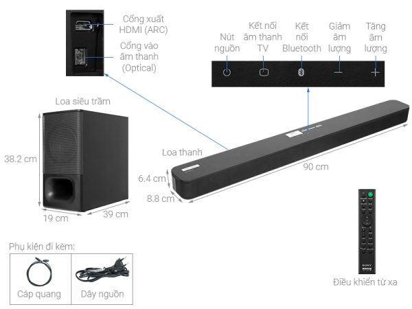 Bộ loa thanh Sony HT-S350 320W