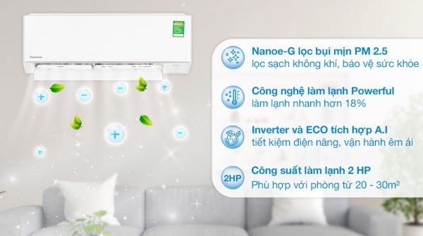 Điều hòa 2 chiều Panasonic Inverter CUCS-YZ18AKH-8 17700 BTU 2024
