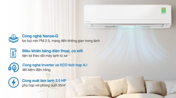 Điều hòa Panasonic Inverter CUCS-PU24AKH-8 21300 BTU 2024