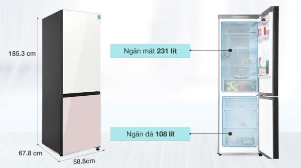 Tủ lạnh Samsung RB33T307055SV Inverter 339 lít Bespoke