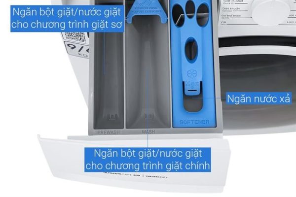 Máy giặt sấy 9 kg - sấy 6 kg EWW9024P3WC Electrolux UltimateCare 300 Inverter